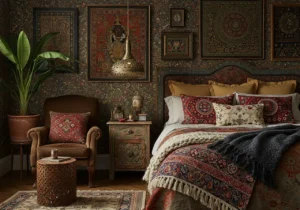 eclectic bedroom