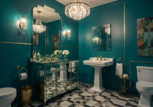 Art Deco Bathroom, glamour