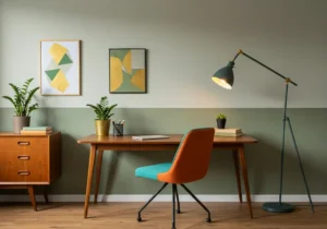 Mid-Century Modern Home Office, Office Design
