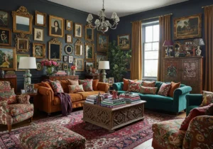 maximalist living room