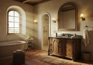 Mediterranean bathroom upgrades, coastal calm