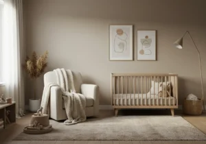 minimalist nursery ideas, serene space
