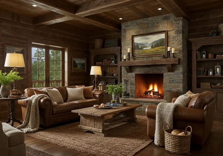 rustic living room, living room