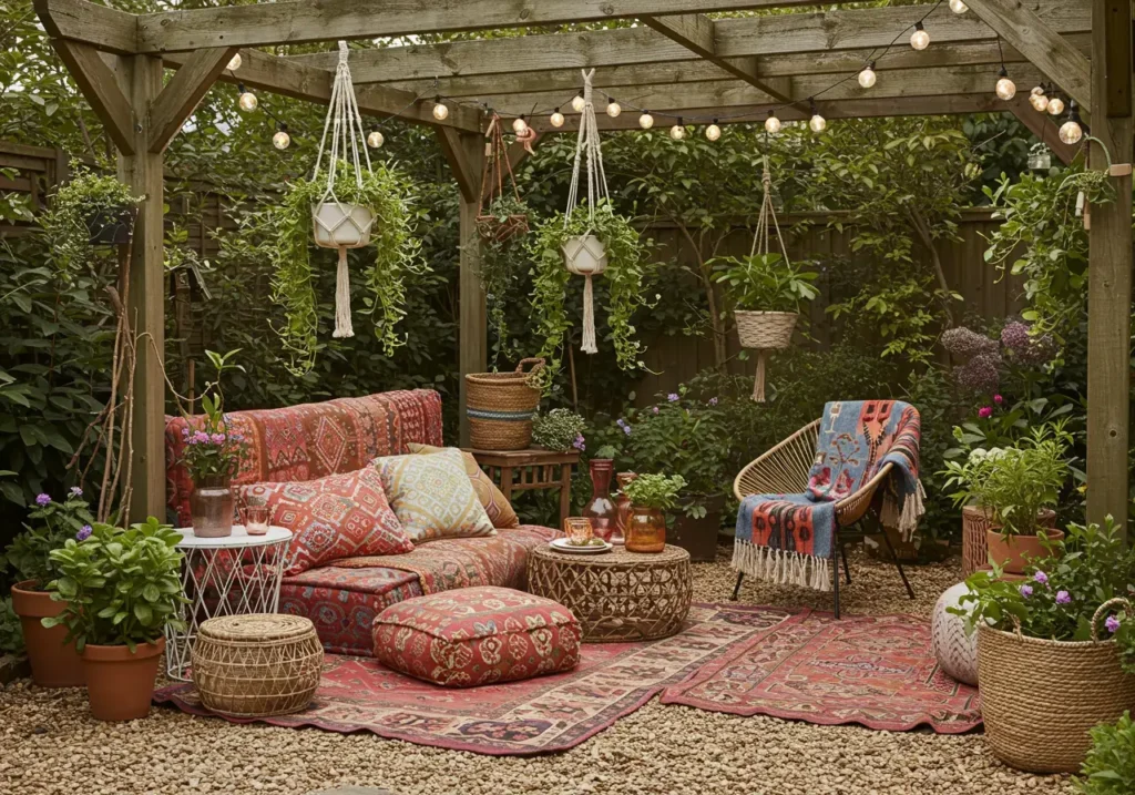 boho garden, relaxed vibes