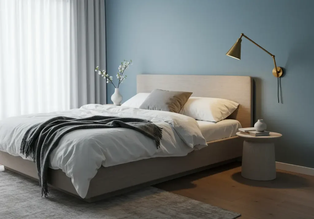 Contemporary Bedroom, peaceful sleep