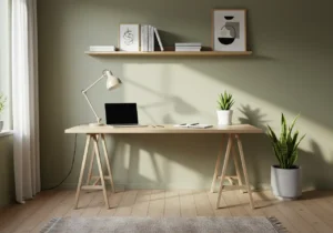 minimalist home office, home office