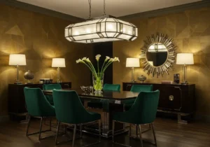 Art Deco dining room, timeless elegance