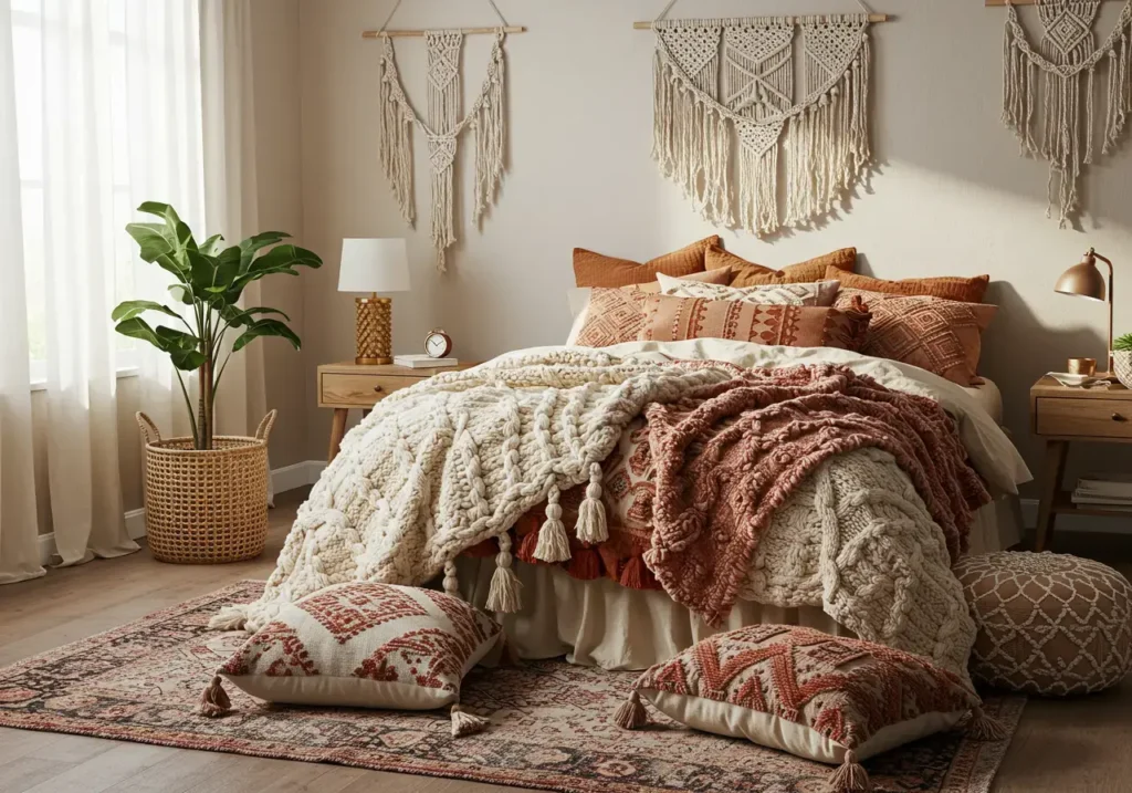 boho bedroom ideas, relaxed vibes