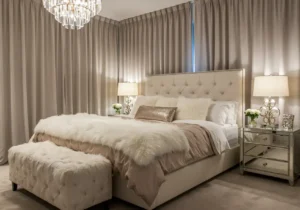 glam bedroom ideas, luxurious comfort