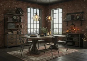 industrial dining room