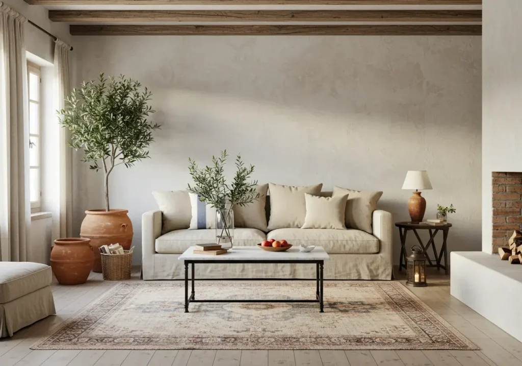 Mediterranean living room