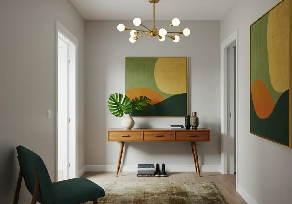 Mid-Century Hallway Ideas, Retro Hallway