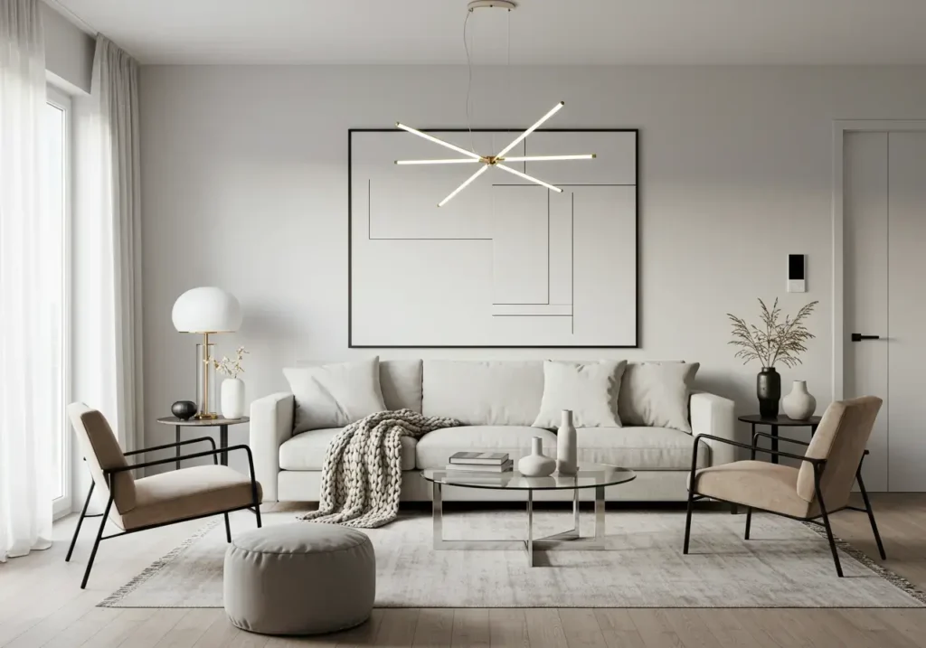 Modern Living Room, sleek design