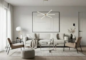 Modern Living Room, sleek design