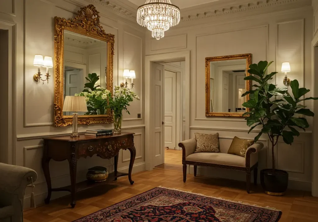 traditional hallway ideas, grand entrance