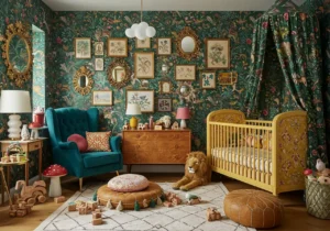 Maximalist Nursery, playful vibrancy